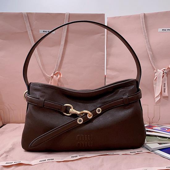 Miu Miu Aventure nappa leather bag Briarwood 5BC182