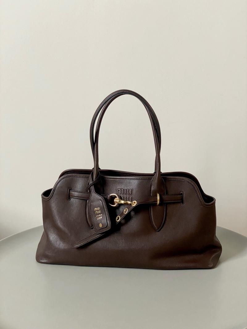 Miu Miu Aventure nappa leather bag Briarwood 5BG310
