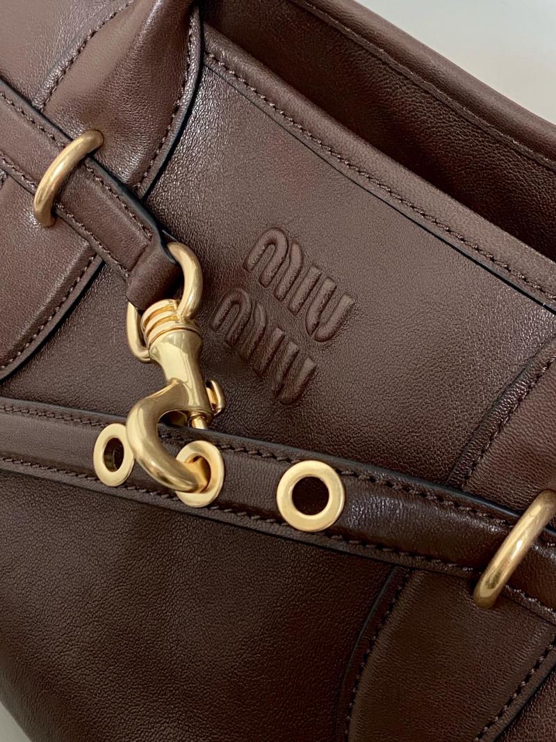 Miu Miu Aventure nappa leather bag Briarwood 5BG310