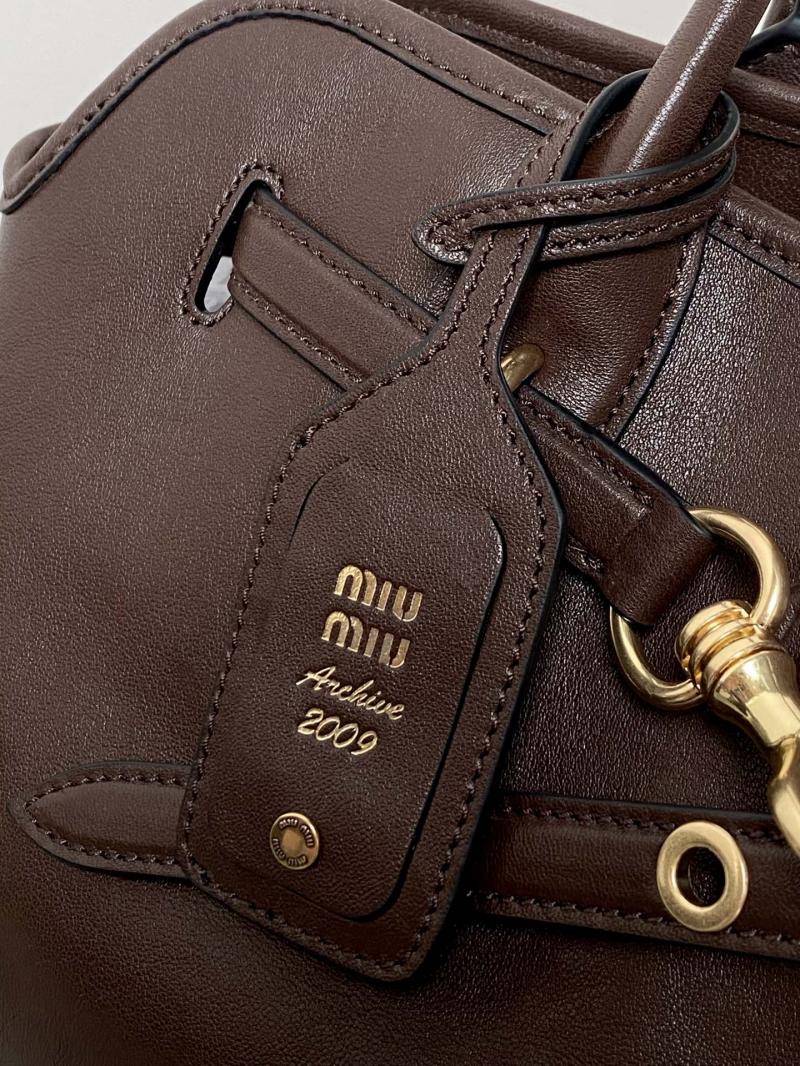 Miu Miu Aventure nappa leather bag Briarwood 5BG310