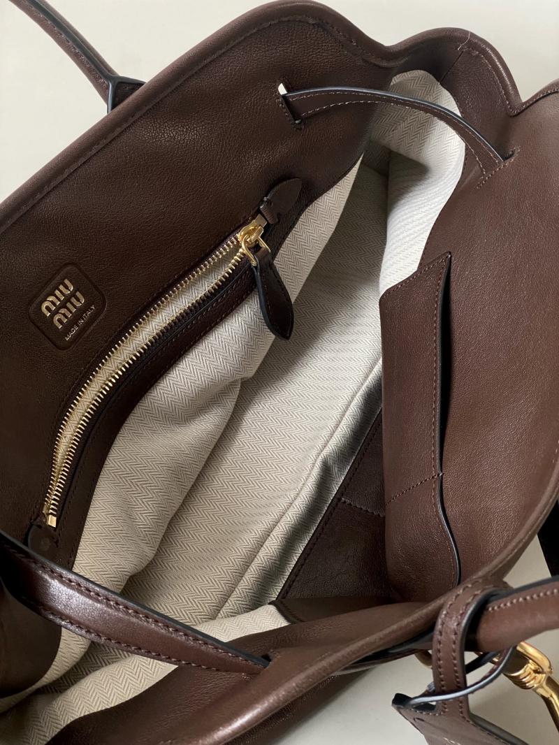 Miu Miu Aventure nappa leather bag Briarwood 5BG310