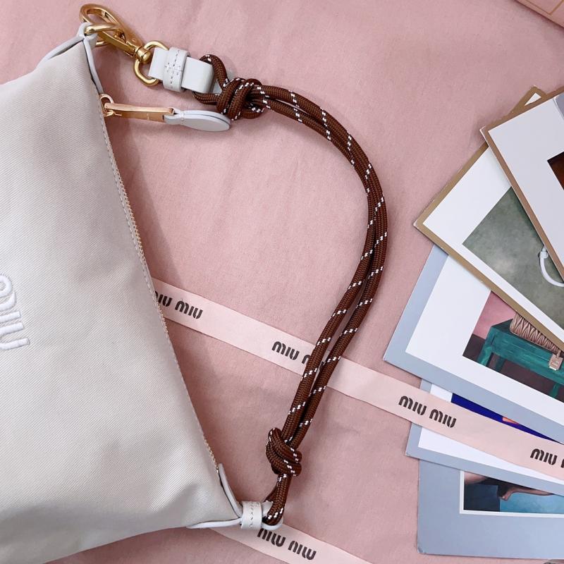 Miu Miu Gabardine pouch White 5NE841