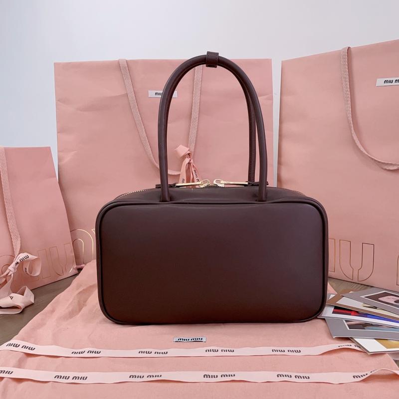 Miu Miu Medium Beau leather Bag Briarwood 5BB172