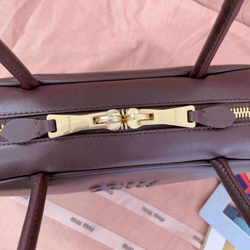 Miu Miu Medium Beau leather Bag Briarwood 5BB172