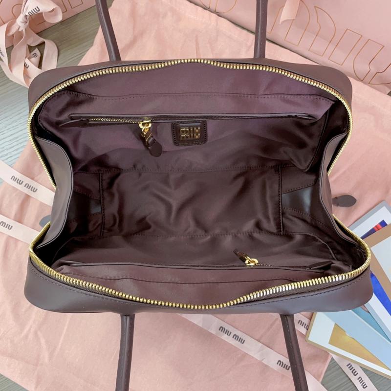 Miu Miu Medium Beau leather Bag Briarwood 5BB172