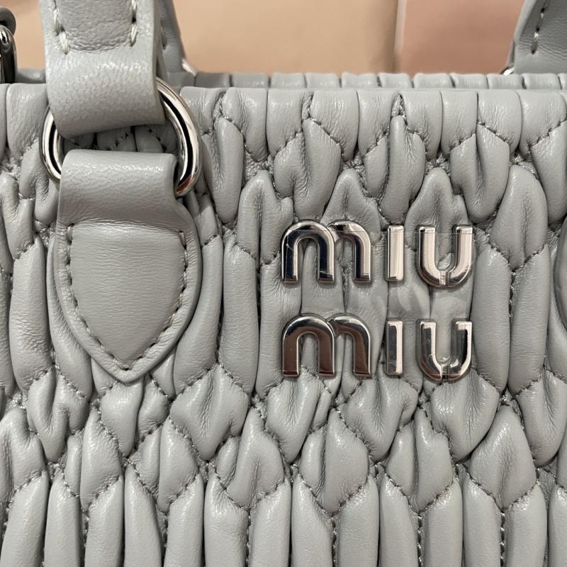 Miu Miu Nappa Leather Handbag Blue 5BA251