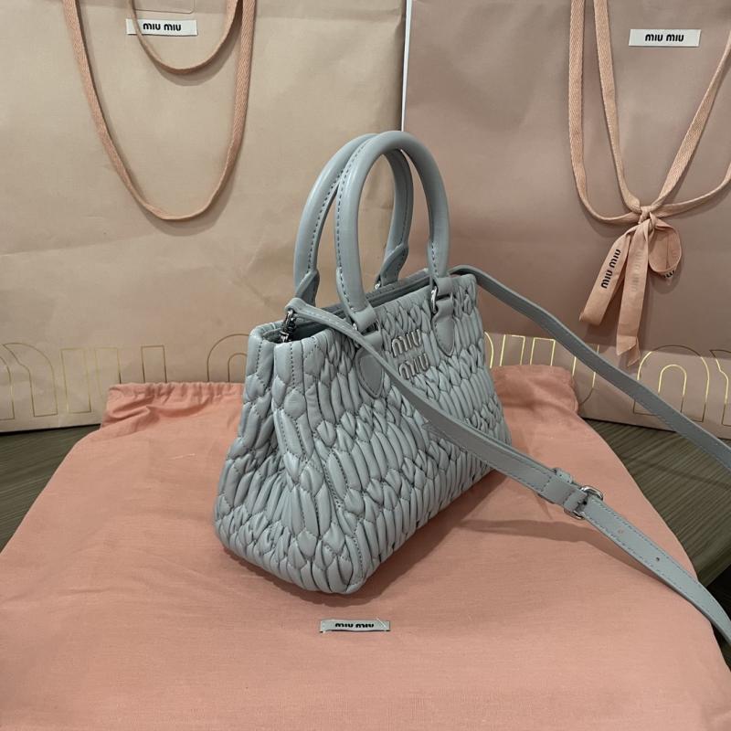 Miu Miu Nappa Leather Handbag Blue 5BA251