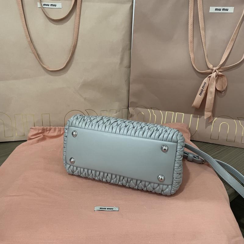 Miu Miu Nappa Leather Handbag Blue 5BA251