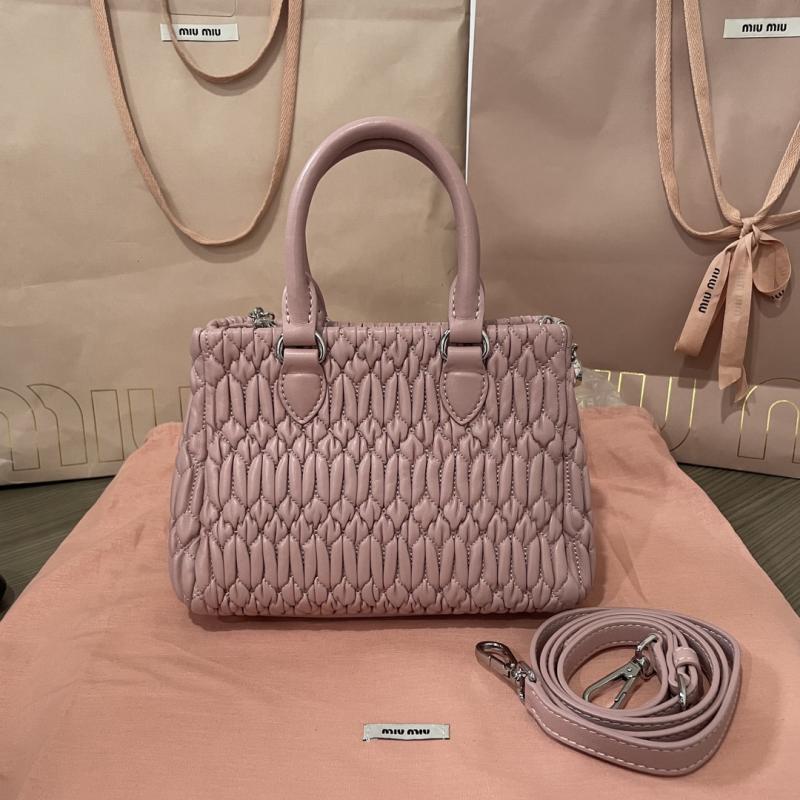 Miu Miu Nappa Leather Handbag Pink 5BA251