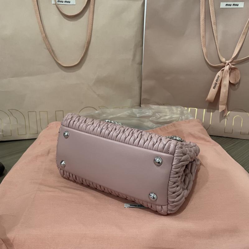 Miu Miu Nappa Leather Handbag Pink 5BA251