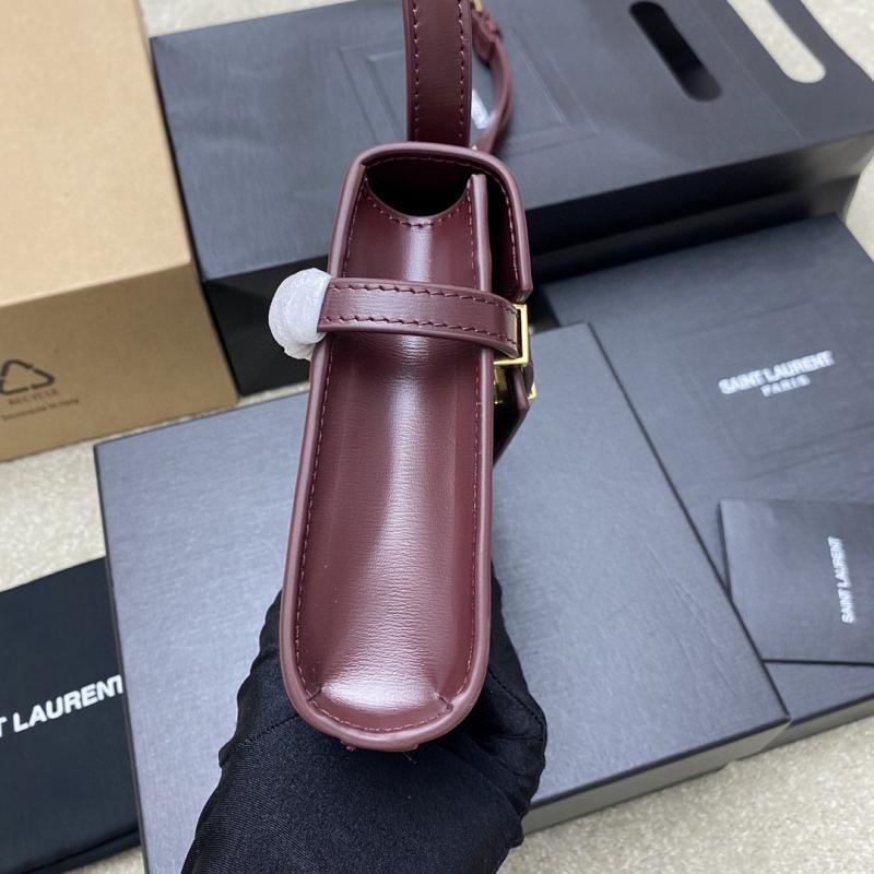 Saint Laurent Manhattan Mini Crossbody Bag Burgundy 727766