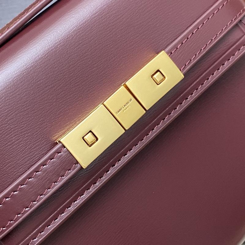 Saint Laurent Manhattan Mini Crossbody Bag Burgundy 727766