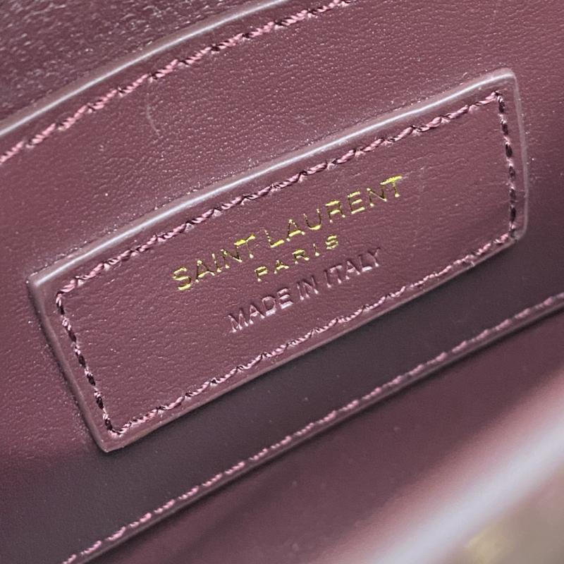 Saint Laurent Manhattan Mini Crossbody Bag Burgundy 727766