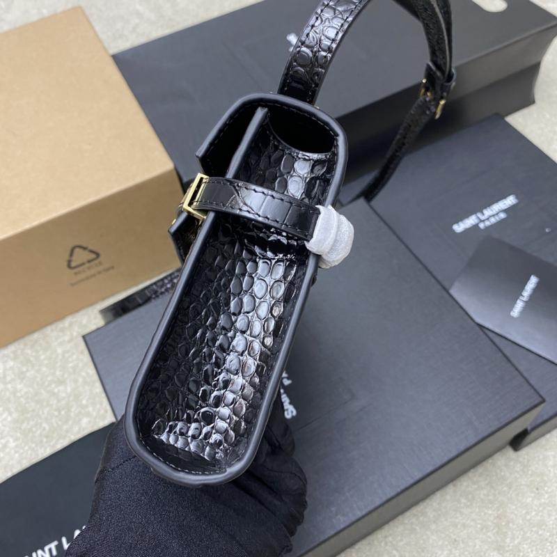 Saint Laurent Manhattan Mini Crossbody Bag Crocodile 727766