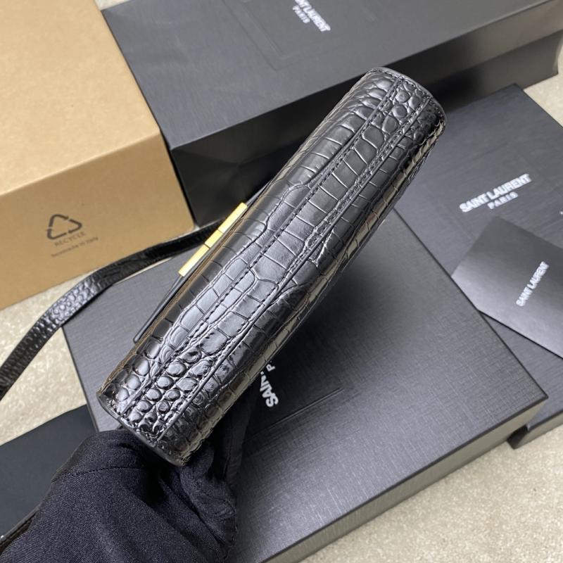 Saint Laurent Manhattan Mini Crossbody Bag Crocodile 727766