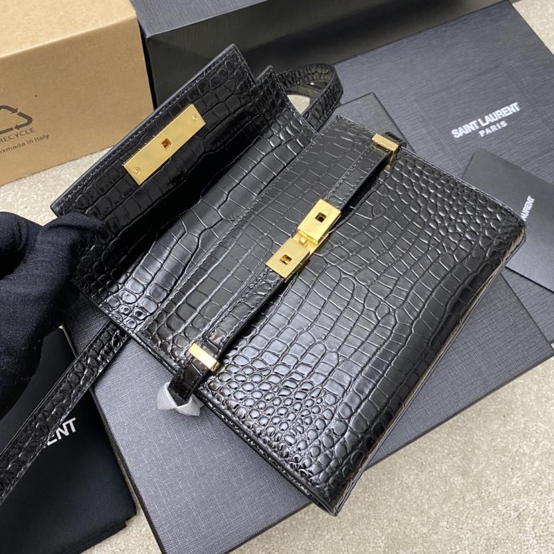 Saint Laurent Manhattan Mini Crossbody Bag Crocodile 727766