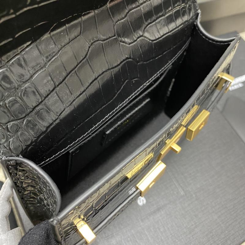 Saint Laurent Manhattan Mini Crossbody Bag Crocodile 727766