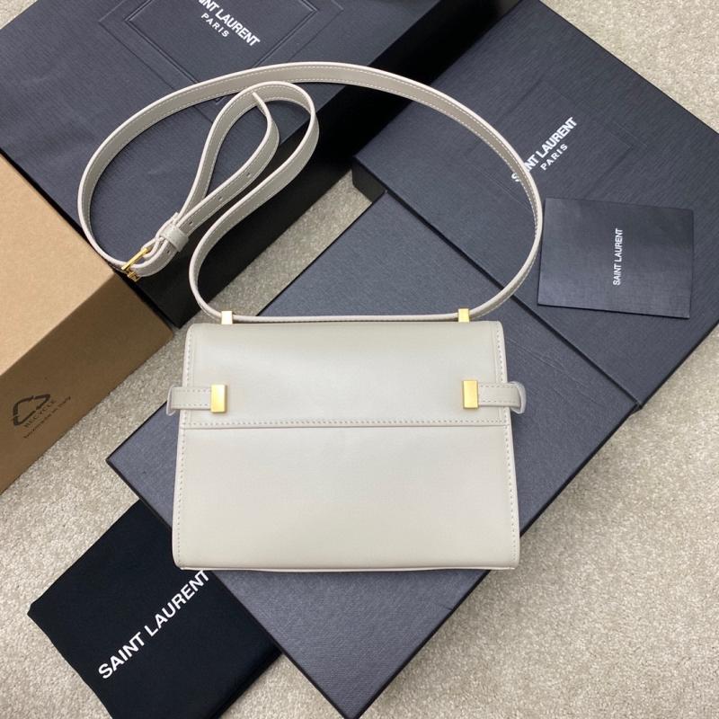 Saint Laurent Manhattan Mini Crossbody Bag White 727766