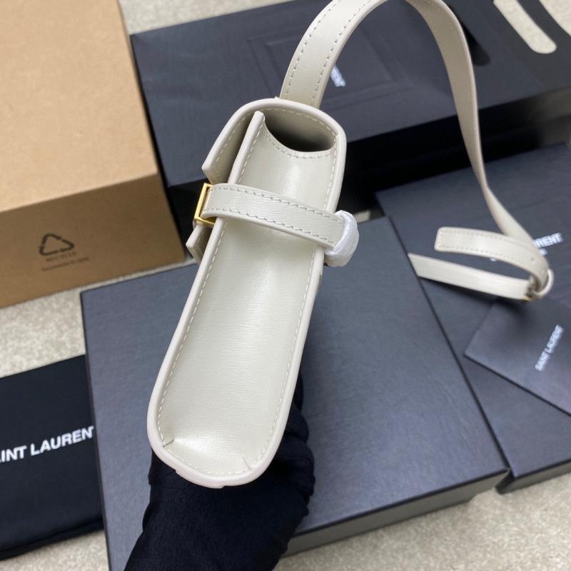 Saint Laurent Manhattan Mini Crossbody Bag White 727766