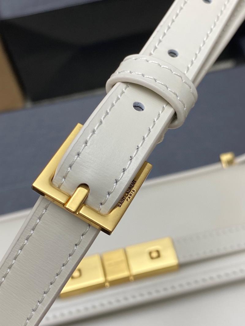 Saint Laurent Manhattan Mini Crossbody Bag White 727766