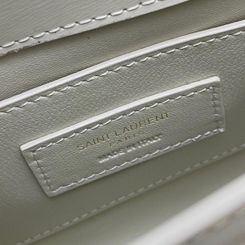 Saint Laurent Manhattan Mini Crossbody Bag White 727766