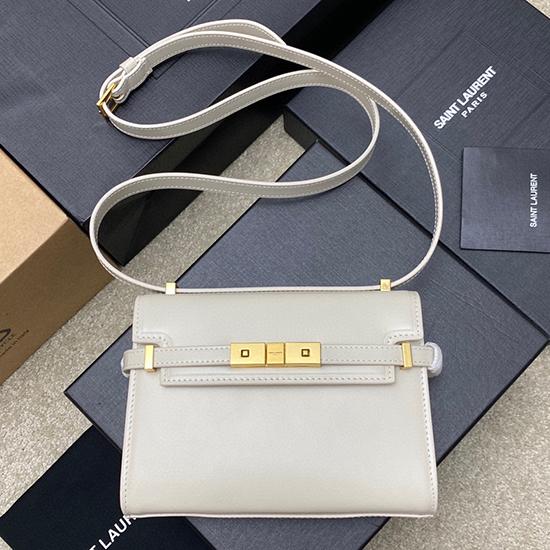 Saint Laurent Manhattan Mini Crossbody Bag White 727766