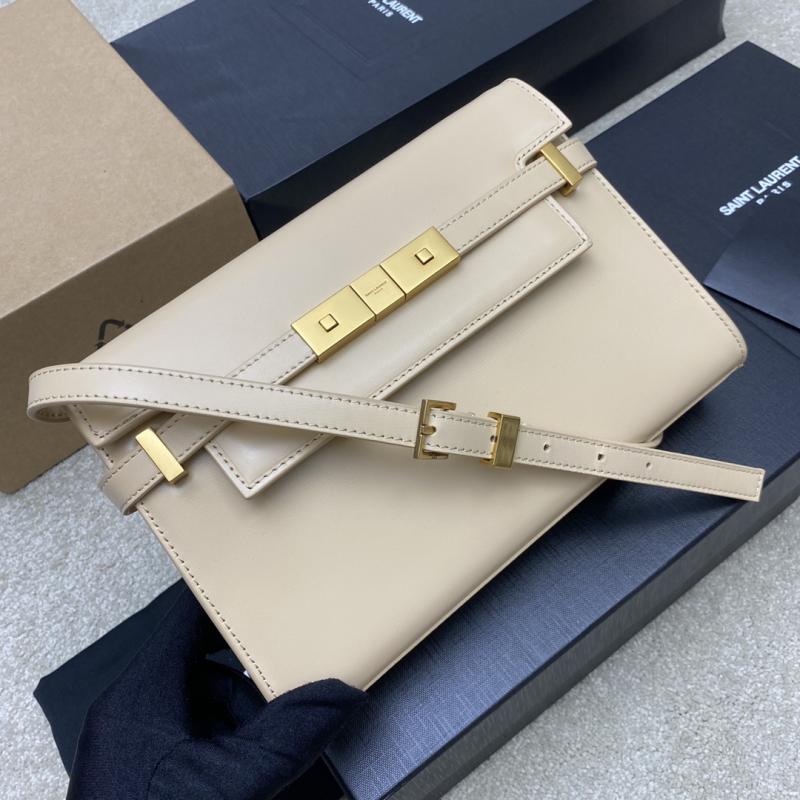 Saint Laurent Manhattan Small Shoulder Bag Beige 675626