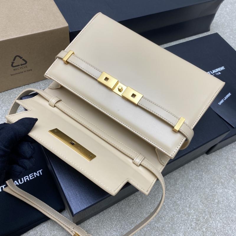 Saint Laurent Manhattan Small Shoulder Bag Beige 675626