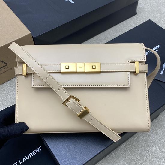 Saint Laurent Manhattan Small Shoulder Bag Beige 675626