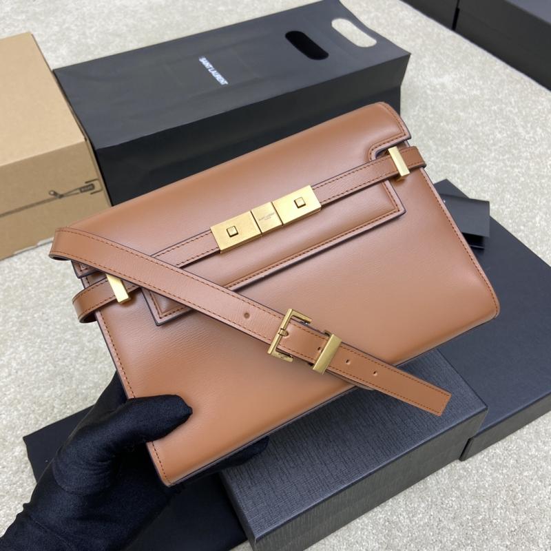 Saint Laurent Manhattan Small Shoulder Bag Camel 675626
