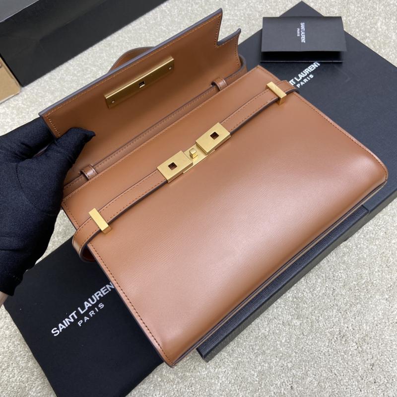 Saint Laurent Manhattan Small Shoulder Bag Camel 675626