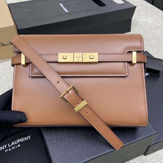 Saint Laurent Manhattan Small Shoulder Bag Camel 675626