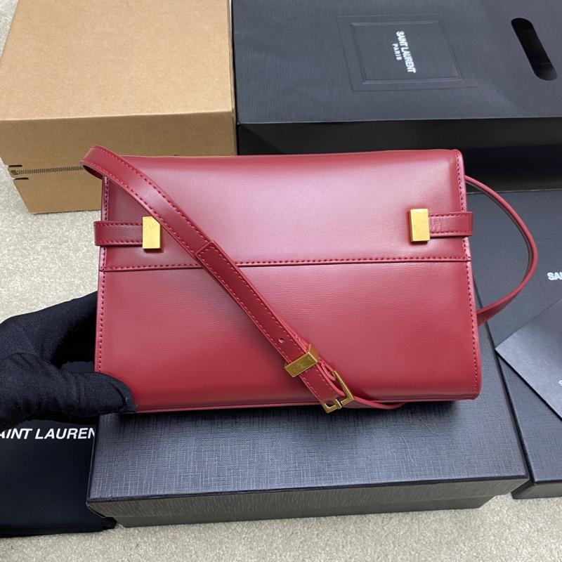 Saint Laurent Manhattan Small Shoulder Bag Red 675626