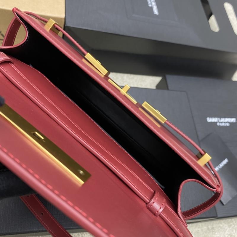 Saint Laurent Manhattan Small Shoulder Bag Red 675626