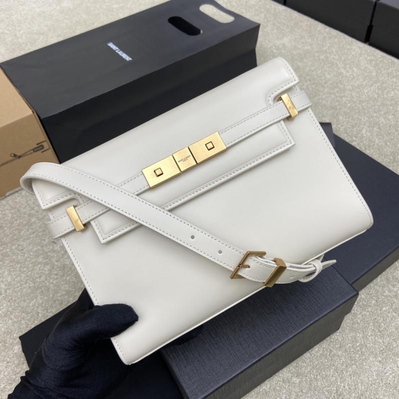 Saint Laurent Manhattan Small Shoulder Bag White 675626