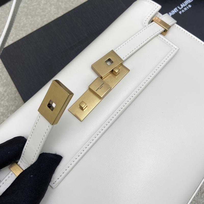 Saint Laurent Manhattan Small Shoulder Bag White 675626