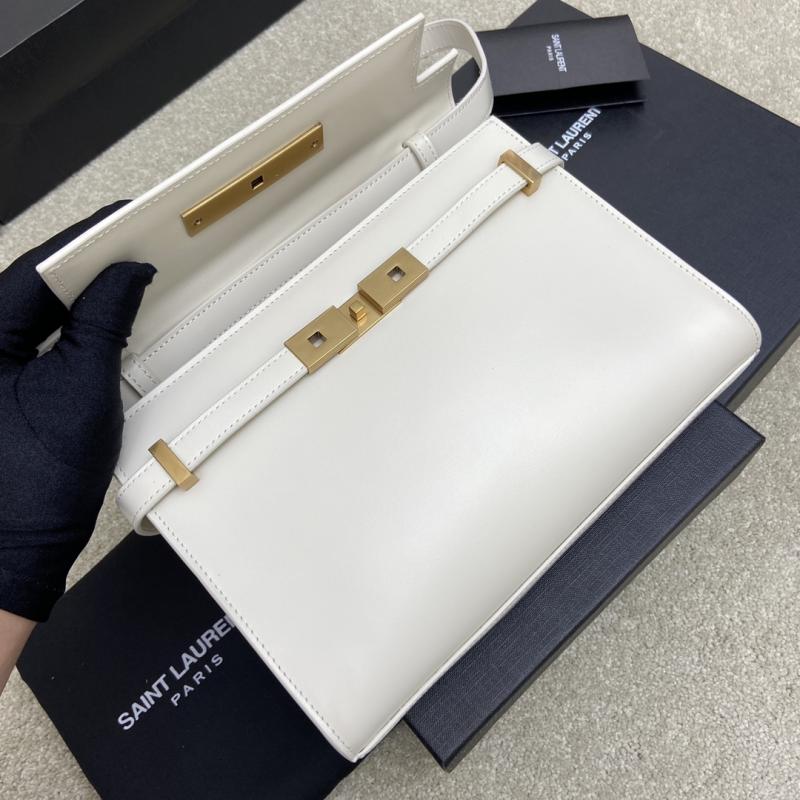 Saint Laurent Manhattan Small Shoulder Bag White 675626
