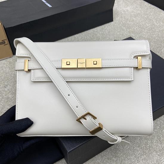 Saint Laurent Manhattan Small Shoulder Bag White 675626