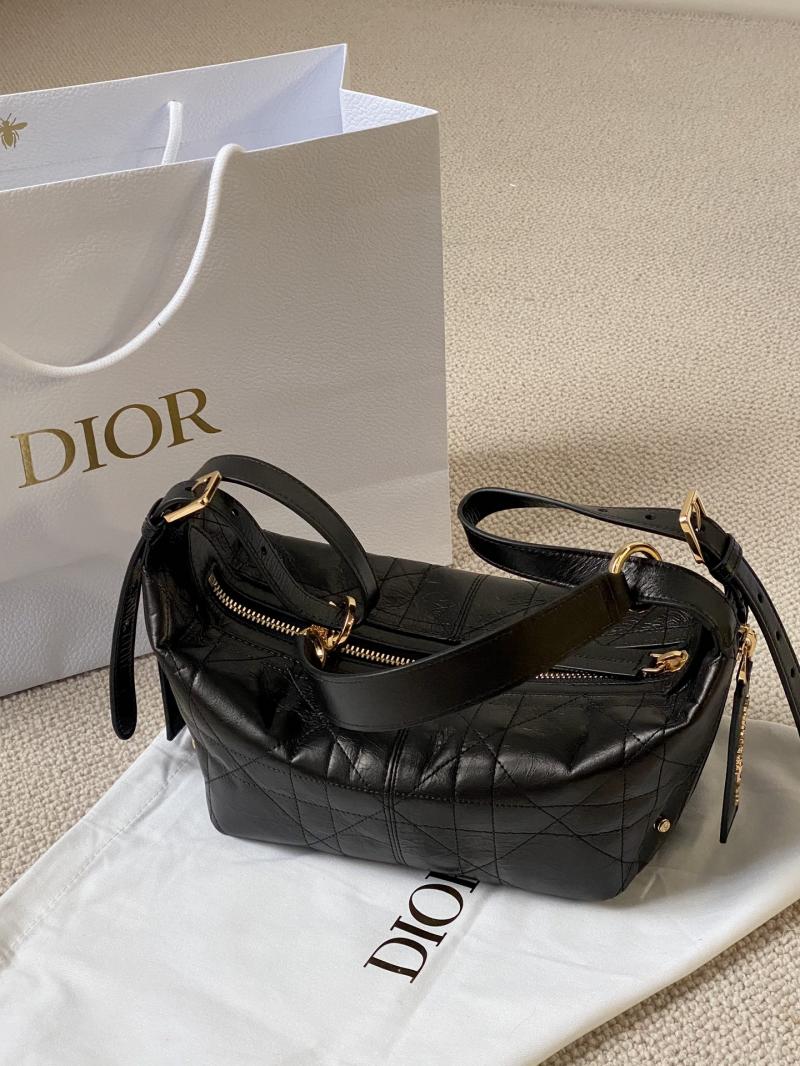Small D-Journey Bag in Crinkled Calfskin M2416