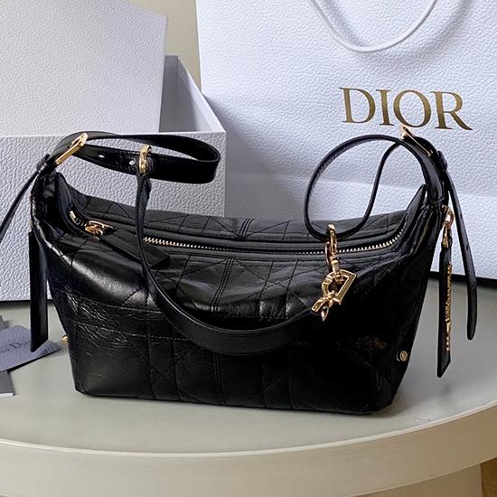 Small D-Journey Bag in Crinkled Calfskin M2416