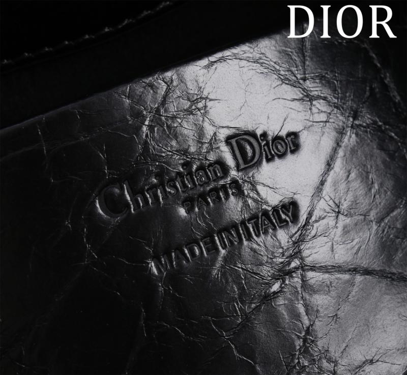 Small Dior Toujours Vertical Crinkled Tote Bag Black M2835