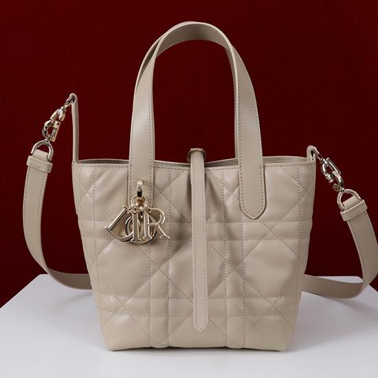 Small Dior Toujours Vertical Tote Bag Beige M2835