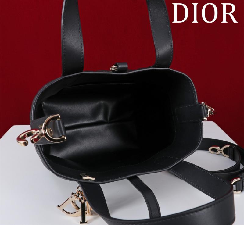 Small Dior Toujours Vertical Tote Bag Black M2835