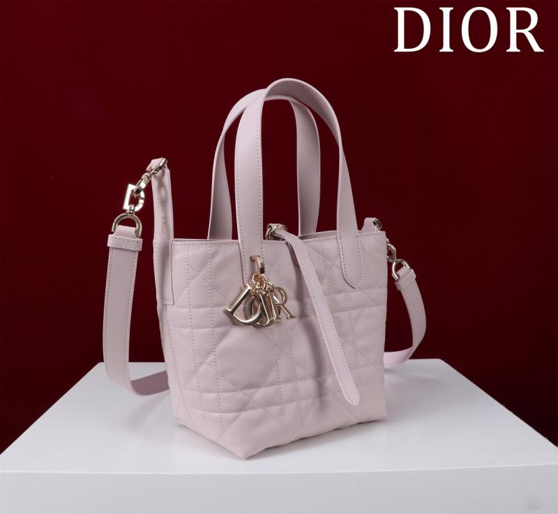 Small Dior Toujours Vertical Tote Bag Pink M2835