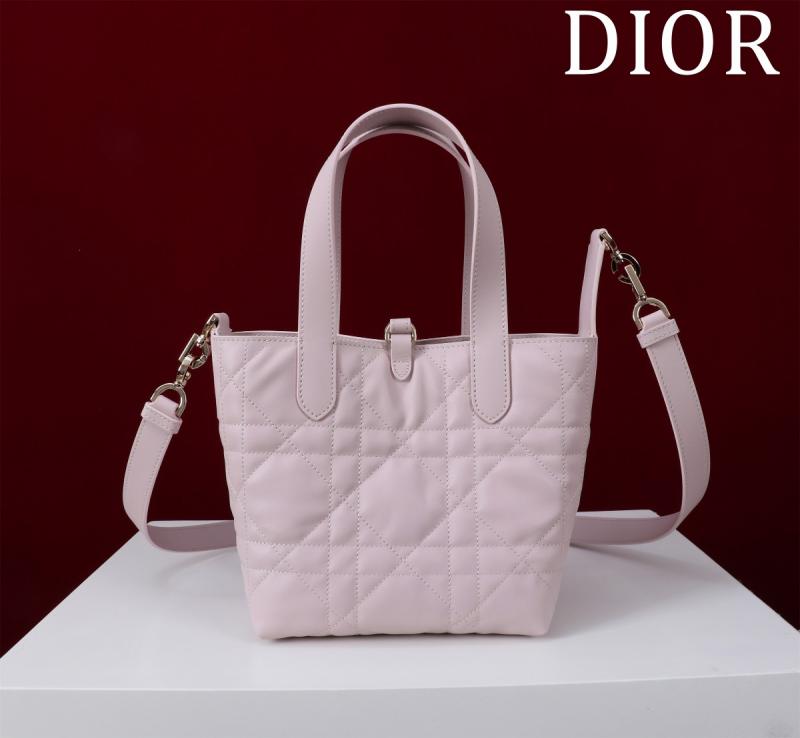 Small Dior Toujours Vertical Tote Bag Pink M2835