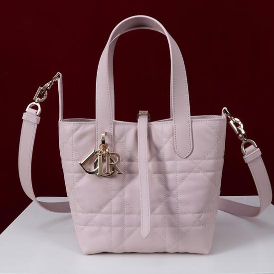 Small Dior Toujours Vertical Tote Bag Pink M2835