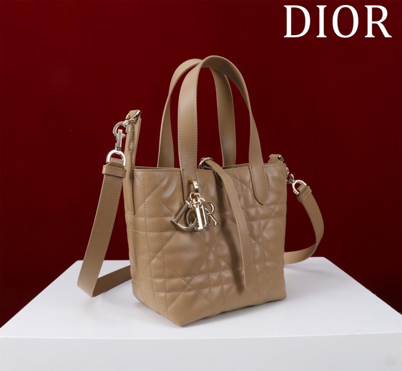 Small Dior Toujours Vertical Tote Bag Tan M2835