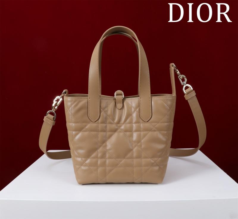 Small Dior Toujours Vertical Tote Bag Tan M2835