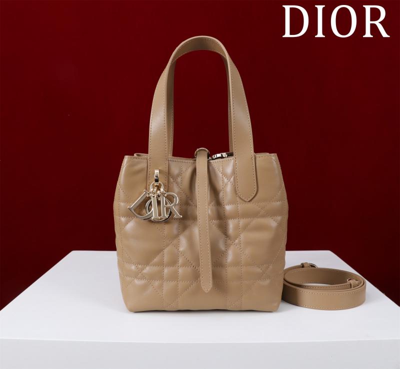 Small Dior Toujours Vertical Tote Bag Tan M2835