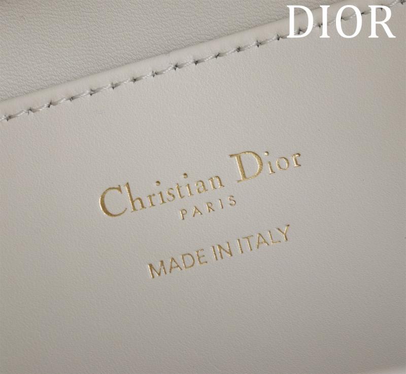 Small Dior Toujours Vertical Tote Bag White M2835